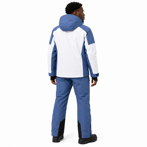 Ensemble veste et pantalon de ski imperméable pour homme personnalisé, blanc, bleu, noir, combinaison de snowboard d'hiver, coupe-vent - Product Image 4