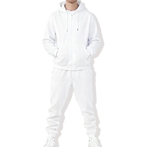 Ensemble de survêtement ODM pour homme, violet, à manches longues, avec fermeture éclair, à capuche, décontracté, couleur unie, pantalon de jogging, coupe classique, 100 % coton, pour l'automne - Product Image 5