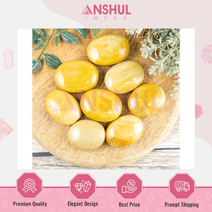 Piedra de Aventurina Amarilla Natural de 2.5 Pulgadas, Forma Ovalada, Superficie Pulida y Lisa, Cristales Curativos, 1 kg para Compra al por Mayor - Product Image 6