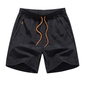 Men's Solid Navy Blue Quick Dry Polyester Board Shorts Mid Rise Drawstring Casual Swim Shorts - Product Image 5
