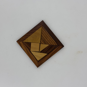 Jeu de puzzle en bois fait main, plateau carré |   Jeu de réflexion éducatif en bois de rose indien |   Ensemble de puzzles IQ pour enfants et adultes - Product Image 3