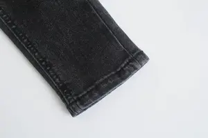 กางเกงยีนส์เดนิมผู้หญิงเอวกลางคุณภาพดีที่สุด ผ้าฝ้าย 100% ปรับแต่งขนาดและสีได้ คุณภาพสูง - Product Image 5