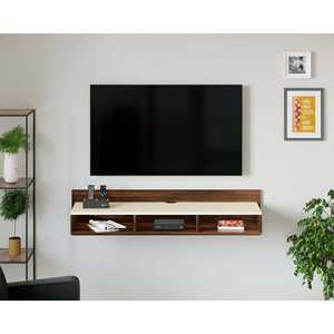 Mueble de TV Moderno para Sala de Estar, Color Marrón Arce y Beige, con Estantes de Almacenamiento, Modelo Reynold - Product Image 5