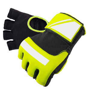 <b>Half</b> Finger Training Gloves Reflective Nylon Sparring Martial Arts Unisex <b>Slip</b>-On Pull-On Martial Arts and Boxing Inner Gloves - Product Image 1