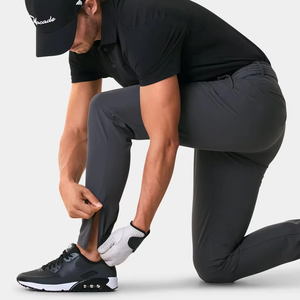 Pantalon de golf vintage en toile pour homme, coupe ajustée, décontracté, taille haute, léger, bonne élasticité, nouveau design tendance - Product Image 5