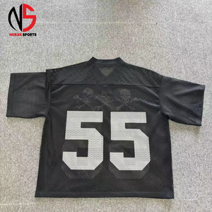 เสื้อฟุตบอลผู้ชายคอวีผ้าตาข่ายแบบกำหนดเองสำหรับฤดูหนาว น้ำหนักเบา ทรงหลวม โอเวอร์ไซส์ แห้งเร็ว ระบายอากาศได้ดี ที่ NURAK ในปี 2026 - Product Image 5