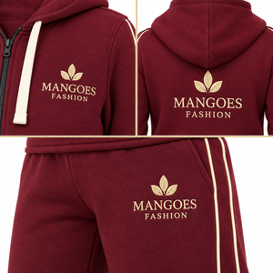 MANGOES FASHION Custom Unisex Winter Solid Breathable Lightweight Hooded Sweat Stack Pants Acid Wash <b>Hoodie</b> Set Tracksuit - Product Image 3