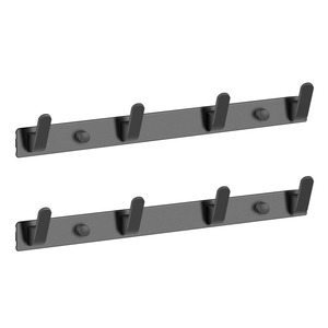 Wood <b>Wall</b> Mounted <b>Coat</b> <b>Rack</b> With 4 Hooks Minimalist Design For Clothing Storage Drill Installation - Product Image 4