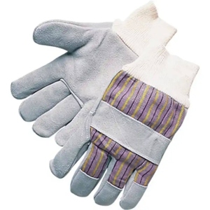 Premium Cowhide Split Leather <b>Driver</b> <b>Gloves</b> Working Assembly Gardening Leather Work <b>Gloves</b> Cotton Back Knitted Safety <b>Gloves</b> - Product Image 2
