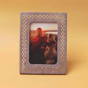 Elegant Brown & <b>Gold</b> Marble Photo <b>Frame</b> Luxury Natural Stone Picture <b>Frame</b> for Home Decor, Office & Gift Use - Product Image 1