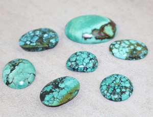 Natural Tibetan Turquoise Gemstone Cabochon Free Size Loose Stone Jewellery Making Supply Wholesale Manufacturer Custom Shape - Product Image 2