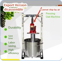 RVS fruitpersmachine, druivenwijn-sapcentrifuge, handmatige hydraulische pers voor wijn, cider, honing, olie, zonder krik