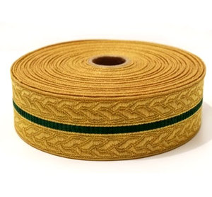 Gold Mylar Oakleaf Bullion Braid Eco-Friendly Washable Water Soluble Customized Garment & <b>Bags</b> Trim - Product Image 3