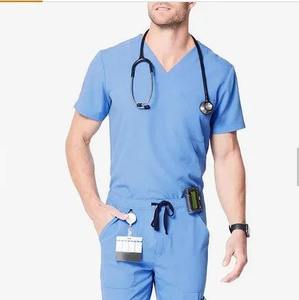 New Style OEM Hospital Stylish Medical Healthcare <b>Scrubs</b> Uniform <b>Scrubs</b> Uniforms Men White Jogger <b>Scrub</b> <b>Set</b> Women Workwear - Product Image 4