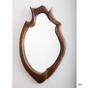 Small Ball Floor-standing Elliptical Mirror Solid Wood Round Ball Full-length Mirror - Product Image 4