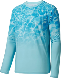 Camiseta de Pesca Personalizada al por Mayor, Diseño Totalmente Sublimado, Protección UV, Tejido de Malla Transpirable, Ropa Deportiva de Pesca para Hombre - Product Image 2