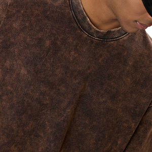 Camiseta Oversize Personalizada con Estampado Serigrafiado y Lavado Ácido para Hombre, Estilo Urbano, 100% Algodón Orgánico Jersey, Casual, Verano, a la Moda - Product Image 4