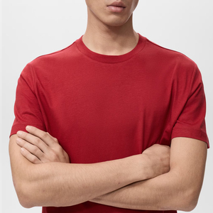 Camiseta Casual de Cuello Redondo para Hombre, Algodón Premium, Cuello Redondo, Manga Corta, Logotipo Personalizado, Proveedor Mayorista OEM - Product Image 3