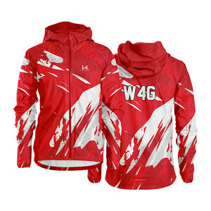 Chaqueta cortavientos impermeable con capucha, de nailon transpirable de secado rápido, estilo casual personalizado para primavera, para hombre. - Product Image 3