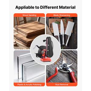 Professional 350W 8" <b>Bench</b> Grinder 2" X 28" Belt <b>Sander</b> Combo LED Work Light Protective Eye Shield Model D0100X3KXNJ for - Product Image 5