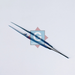 Pinzas de Microcirugía Azules, Instrumento Quirúrgico Manual con Certificación CE Clase I para Uso en Quirófanos - Product Image 3