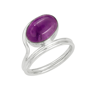 Bague Gourik Aquamarine en argent sterling 925 poli miroir, style vintage, avec cabochon ovale, à double anneau, faite à la main pour femme - Product Image 4