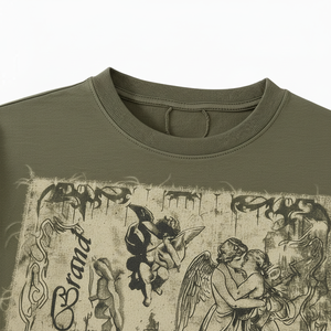 Mens Summer Custom Oversized <b>Patchwork</b> Geometric Pattern 100% Cotton T <b>Shirt</b> 240GSM Towel Embroidery Digital Print - Product Image 3