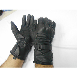Genuine Cowhide Leather Unisex Full Finger Racing <b>Gloves</b> Reverse Stitched Knuckle Touchscreen Protection Lightweight Breathable - Product Image 1