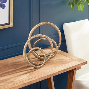 Sculpture Circulaire Faite à la Main, Décoration de Table Abstraite Géométrique, Figurine d'Art Minimaliste pour Salon - Product Image 6