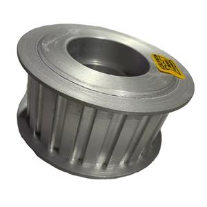 30T H150 IDLER BEARING TIMING <b>PULLEY</b> 35MM BELT WIDTH ALUMINIUM STEEL MATERIAL FLANGE FITTED BLACKODISED ANODISED - Product Image 1