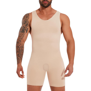 Compression Jumpsuit Unisex High Elastic Antibacterial Breathable Quick Dry Spandex/Nylon Seamless Full <b>Body</b> Sports Romper - Product Image 1