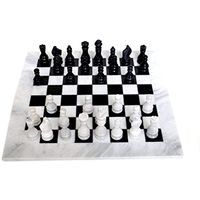 Juego de Ajedrez de Mármol Artesanal - Decoración Moderna de Alta Gama para el Hogar, Tablero de Ajedrez Coleccionable, Logotipo, Color y Tamaño Personalizables, Regalo para Bodas y Regreso a Clases