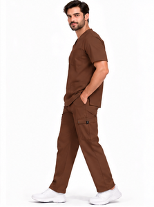 Ensemble de 3 pièces de tenues médicales pour infirmières, médecins, personnel pharmaceutique, uniforme respirant, doux et extensible avec veste assortie, unisexe - Product Image 2