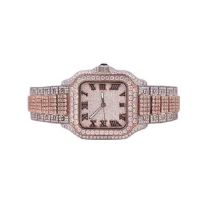 Reloj Mecánico para Hombre, Totalmente Cubierto de Diamantes Moissanite, Oro Blanco, Personalizado, VVS, con Diamantes Moissanite - Product Image 5