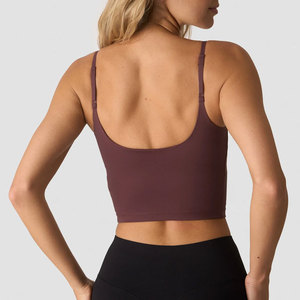 <b>Women</b> Crop Tank <b>Top</b> Slim Fit Breathable Sleeveless <b>Backless</b> Workout Reversible Racerback Body Fit Eco-Friendly Gym <b>Top</b> - Product Image 6