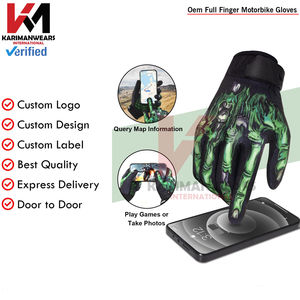 Guantes de Motocicleta con Palma Reforzada, Equipo de Protección Duradero para las Manos, Ajuste Cómodo para Motos de Carretera, Turismo y Carreras - Product Image 2