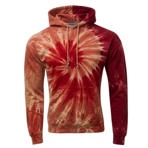 Sweat-shirt à capuche tie-dye pour homme, coupe classique, décontracté, avec poche avant, logo tricoté, manches longues, vêtement d'hiver écologique, service OEM - Product Image 4