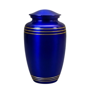 Classic All-Gold Cremation <b>Casket</b> Solid Aluminium Polished Rings Remembrance <b>Ash</b> Urn Factory - Product Image 5