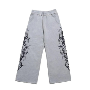 Pantalones Anchos de Mujer, Estilo Desgastado, de Primera Calidad, 100% Algodón, Felpa, Ecológicos, Transpirables, Estilo Urbano - Product Image 1