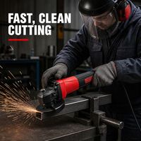 Meuleuse d'angle professionnelle filaire pour découpe rapide, meulage et polissage, outil électrique avec poignée auxiliaire pour atelier métallique et acier