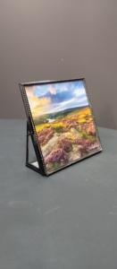 ARTISAN DESIGN Square <b>Photo</b> <b>Frame</b> brass and glass Design for Home Decor <b>black</b> finish premium quality - Product Image 2