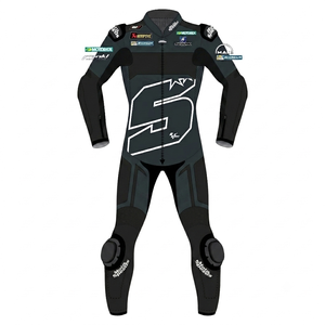 Traje de Carreras Johan Zarco MotoCP, Traje de Cuero Completo Premium de Una Pieza para Pista con Rodilleras, Mono/Traje con Protección Nivel 2 CE - Product Image 1