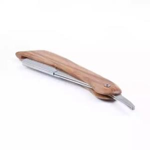 Navaja de Afeitar Clásica con Mango de Madera para Hombre, Navaja de Afeitar Profesional de Acero Inoxidable para Barbería - Product Image 1
