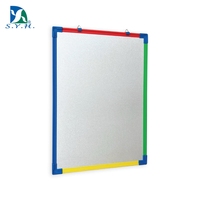 Tableau d'affichage magnétique avec cadre en plastique coloré et surface en acier galvanisé 30x60cm pour montage mural
