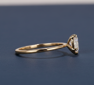 Anillo de Diamante Cultivado en Laboratorio de 1 Quilate, Corte Corazón, VVS2, Color F, Certificado IGI, Oro Amarillo, Anillo de Compromiso, Joyería Personalizada al por Mayor - Product Image 3