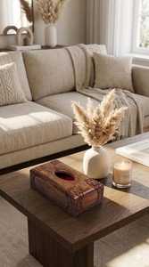 Porte-boîte à mouchoirs en bois artisanal, distributeur de mouchoirs décoratif pour la maison et le bureau - Product Image 2