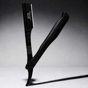 JRL - Maquinilla de Afeitar Magnética de Lujo en Oro y Negro, de Acero Inoxidable, con Logotipo Personalizado para Barberos Profesionales, Cuidado de la Barba - Product Image 3