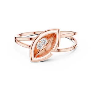 Bague en or massif 14 carats pour femme, forme marquise, diamant taille brillant rond, alliance de fiançailles classique, design minimaliste, idéale pour un cadeau - Product Image 6
