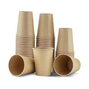 FSC Certified Sustainable Single Wall Kraft Paper Cup 8oz-20oz Disposable Water Tasting Sampling Paper Cup Factory Supply - Product Image 1
