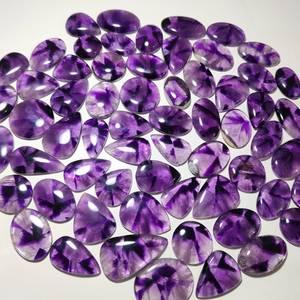 Natural Purple <b>Star</b> Amethyst Cabochon Wholesale Bulk Lot | <b>Star</b> Amethyst Loose Gemstone for Jewelry Making Pendant Ring Earrings - Product Image 1